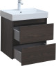Тумба с раковиной Aquanet Nova Lite 60 дуб черный (2 ящика)