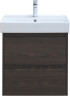 Тумба с раковиной Aquanet Nova Lite 60 дуб черный (2 ящика)