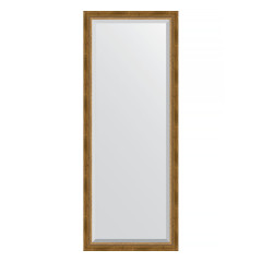 Зеркало напольное с фацетом EVOFORM в багетной раме состаренная бронза с плетением, 78х198 см, BY 6103