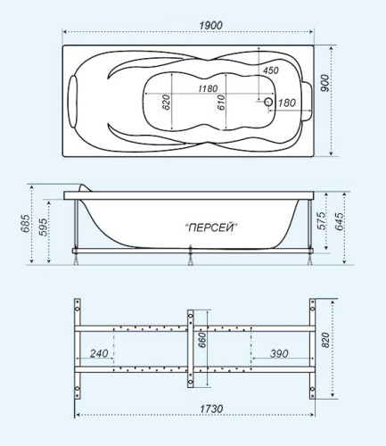 Акриловая ванна Triton Персей 190
