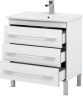 Тумба с раковиной Aquanet Верона N 75 белый (напольная 3 ящика)