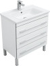 Тумба с раковиной Aquanet Верона N 75 белый (напольная 3 ящика)