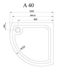 Душевой поддон Alpen A40 800x800x160 A40-80