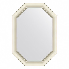 Зеркало настенное Octagon EVOFORM в багетной раме белый с серебром, 51х71 см, BY 7433
