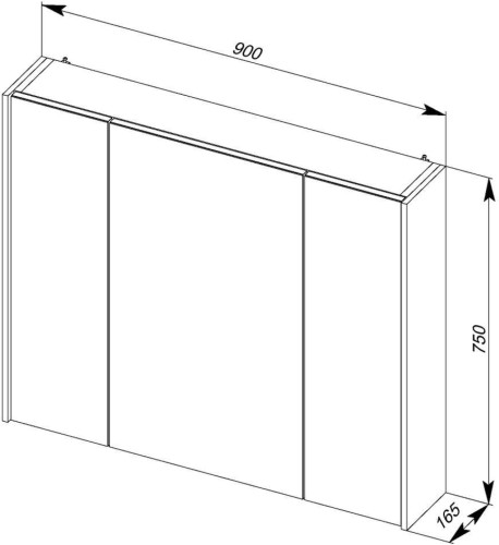 Зеркало-шкаф Aquanet Латина 90 белый