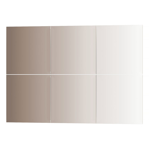 Зеркальная плитка с фацетом 15 мм бронза квадрат 20 х 20 см 6 шт. Refractive EVOFORM BY 1551