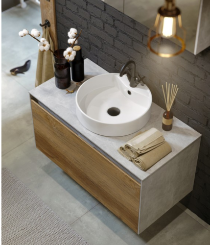 Подвесная тумба 100 см Aqwella MOB0110DB+MOB0710W