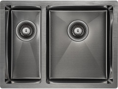 Мойка нерж. сталь Paulmark ZUSAT, PM225944-GMR, вороненая сталь, правая, PVD, 590х440мм, Paulmark