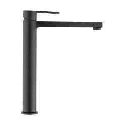 Смеситель для раковины - чаши Paffoni RINGO высокий, черный матовый (RIN081NO)