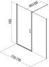 Душевая дверь Aquanet Cinetic 180, прозрачное стекло (AE12-N-90H190U-CT + AE12-F-90H190U-CT)