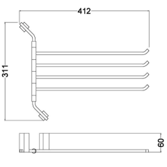 Держатель для полотенец Schein Watteau 12844