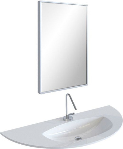 Зеркало De Aqua Сильвер 5075 серебро (без фацета)