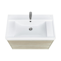 Тумба под раковину Roca Ona 800 подвесная, 2 ящика, светлый дуб (A857630512)