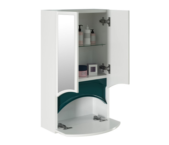 Зеркало-шкаф навесной без подсветки MIXLINE Радуга-46 зелёный (522474)