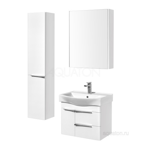 Тумба под раковину AQUATON Беверли 65 подвесная, белая (1A235301BV010)