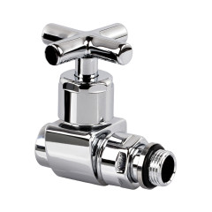 Вентиль SR Rubinetterie прямой (крест) серия &quot;Prestige &amp; Minimal&quot; 1/2&quot;, цвет хром