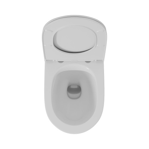 Унитаз подвесной безободковый D&K Matrix DT1396016, белый