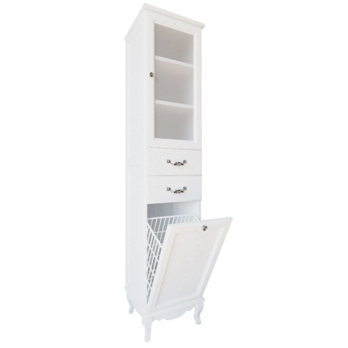 Шкаф пенал ValenHouse Эллина 40 с бельевой корзиной