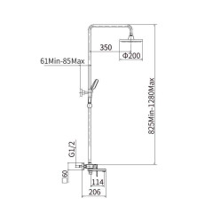 Душевая система FASHUN A2447, хром