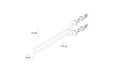 Полотенцедержатель  поворотный двойной Grampus Laguna GR-7802A