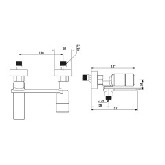 Смеситель для ванны Savol S-601831 хром