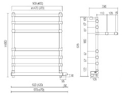 Полотенцесушитель Margaroli Sole 552-6 с полкой