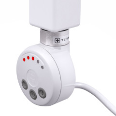 Электрический ТЭН Мег 1.0 300W RAL9016 белый, кабель спиральный с вилкой