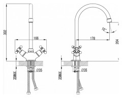 Смеситель Milardo Cadiss CADSB00M05
