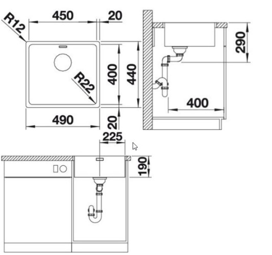 Кухонная мойка Blanco Andano 450-IF