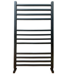 Полотенцесушитель Ника MODERN ЛМ-5 100/50 RAL9005 черный матовый с вентилями (комплект люкс)