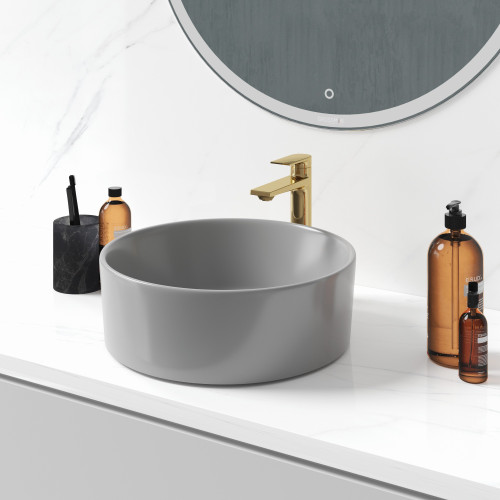 Раковина Grossman GR-3013GM (400*400*115) СЕРАЯ МАТОВАЯ