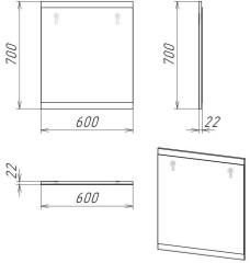 Зеркало СМАРТ-60 см графит