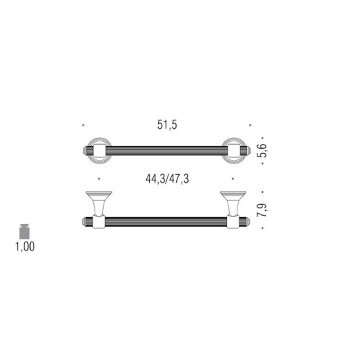 Полотенцедержатель Colombo Design Hermitage В3310.HPS