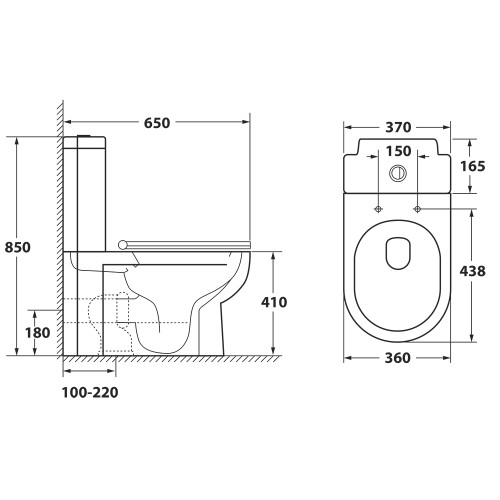 OWL Artic Cirkel-G Бачок унитаза-компакта, двойной слив 3\6л, арматура WDI