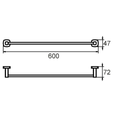 Полотенцедержатель Milardo Volga VOLSM10M49