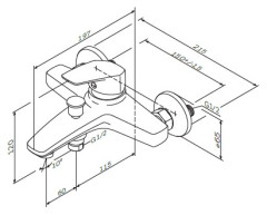 Смеситель для ванны AM PM Gem F9010000