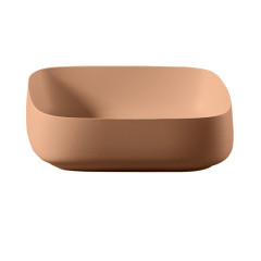 Раковина Artceram Cognac Quadro 550*350*155 отверстия для смесителя-отсутствуют Orange cameo