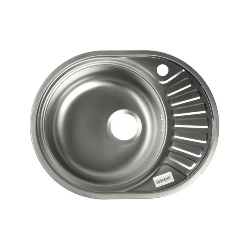 Мойка кухонная врезная 45х57 (с сифоном) левая L-457