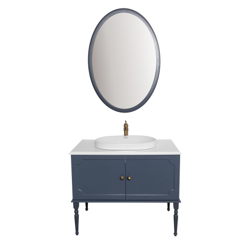 Комплект для ванной Atoll Ренессанс серый индиго