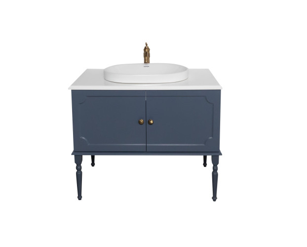 Комплект для ванной Atoll Ренессанс серый индиго