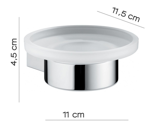 Gedy Canarie, настенная стеклянная мыльница, цвет хром