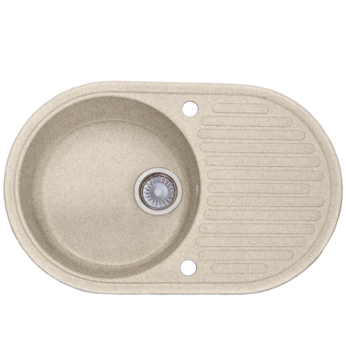 Кухонная мойка Formastone Fosto  КМ 74-46, овальная с крылом,бискотти