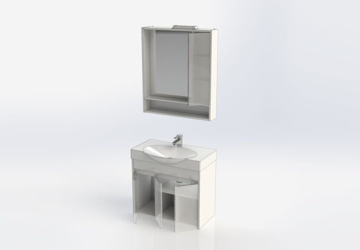 Мебель для ванной Aquanet Коста 76 белый/дуб антик