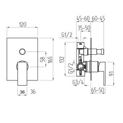Смеситель для душа Migliore Kvant Gold 25401