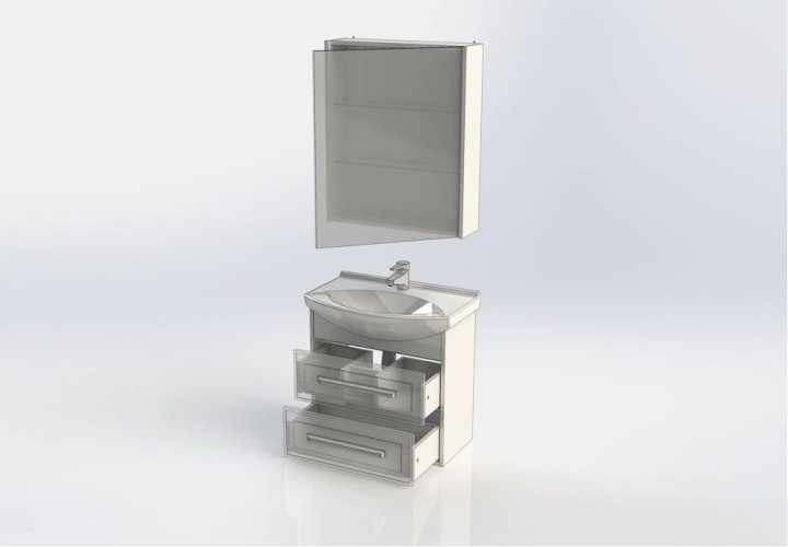 Мебель для ванной Aquanet Остин 65 дуб сонома/белый