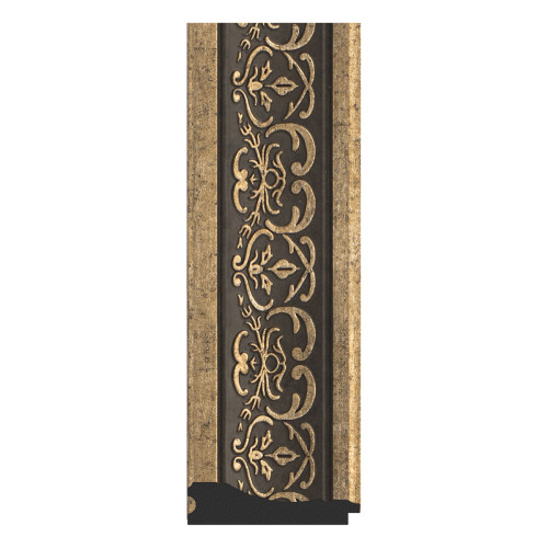 Зеркало настенное с гравировкой EVOFORM в багетной раме вензель серебряный, 134х189 см, BY 4508