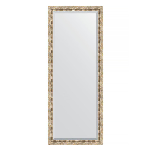 Зеркало напольное с фацетом EVOFORM в багетной раме прованс с плетением, 78х198 см, BY 6104