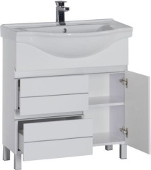 Тумба с раковиной Aquanet Доминика 80 белый