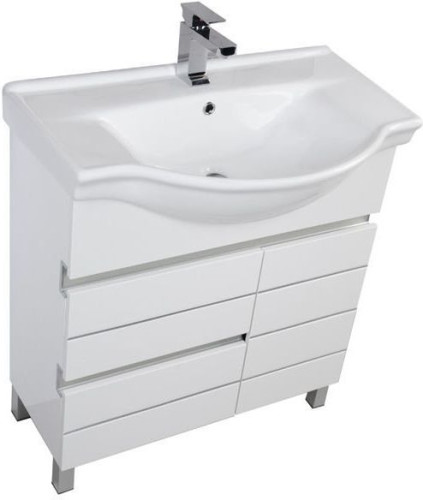 Тумба с раковиной Aquanet Доминика 80 белый