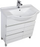 Тумба с раковиной Aquanet Доминика 80 белый